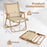 Folding Camp Chairs Set of 2 Lightweight Beach Chairs-Beige