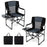 Folding Camping Chair with Side Table and Cup Holder with Carrying Bag