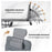 Folding Camping Cot with Mattress 3 in 1 Convertible Single Sofa Chaise Lounge Chair Sleeper-Gray