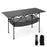 Patio Folding Camping Table with Roll-up Tabletop and Mesh Basket