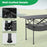 Patio Folding Camping Table with Roll-up Tabletop and Mesh Basket