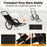 550 LBS Folding Deer Game Cart with Polyester Liner for Hunting