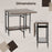 Folding Dining Table with Expandable Laptop with Wine Rack and Wheels-Rustic Brown