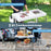 2 in 1 Folding Fish Cleaning Table with Sink and Faucet for Patio BBQ