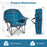 Folding Oversized Camping Chair with Side Pockets and Cup Holder