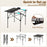 Folding Roll-up Camping Table with Metal Legs