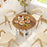 Folding Round Dining Table Drop Leaf Table with 2 Shelves for Small Spaces-White