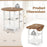 Folding Round Dining Table Drop Leaf Table with 2 Shelves for Small Spaces-White