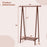 Folding Rubber Wood Clothes Hanging Rack Standing Garment Rack with Bottom Storage Shelf-Walnut