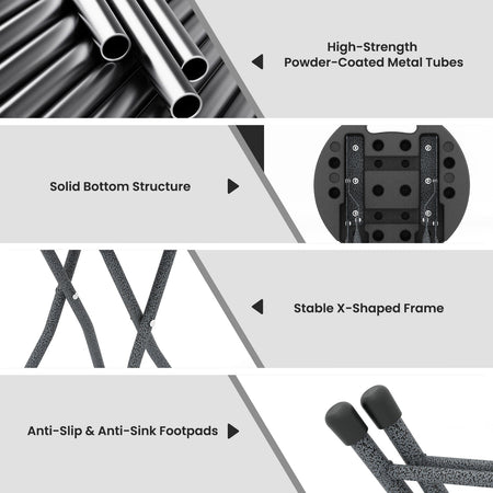 Folding Stool with Built-in Handle for Adults