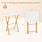 Folding TV Tray Tables Set of 2 for Small Spaces Bedroom and Living Room-White