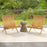 Folding Teak Wood Outdoor Lounge Chair with Slatted Seat and Backrest