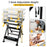 Folding Work Table with Tiltable Platform and 7-level Adjustable Height-Black