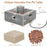 28 Inch 50000 BTU Patio Square Propane Fire Pit with PVC Cover-Gray