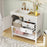 Freestanding Bathroom Vanity Unit with Basin Floor Storage Cabinet-White
