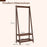 Freestanding Clothes Rack with 3 Hooks and 2 Shelves-Walnut