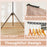 3-Tier Tripod Freestanding Folding Clothes Drying Rack with 24 Clips-Black