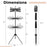 3-Tier Tripod Freestanding Folding Clothes Drying Rack with 24 Clips-Black