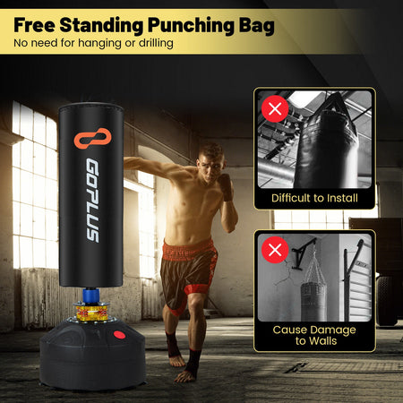 Freestanding Punching Bag Kickboxing Bag with Stand and Suction Cup Base