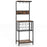 Freestanding Wine Rack Floor Wine Bar Cabinet with Glass Racks-Rustic Brown