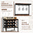 Freestanding Wine Rack Floor Wine Bar Cabinet with Glass Racks-Rustic Brown