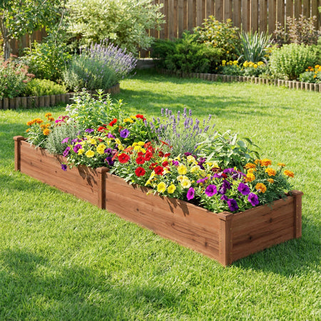 Wooden Vegetable Raised Garden Bed for Backyard Patio Balcony