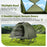 2-Person Camping Cot Tent Foldable Off-Ground Camping Combo for Adults