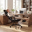 Gaming Chair Height Adjustable Computer Chair with Headrest Footrest & 360¬∞ Swivel Seat-Black