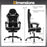 Gaming Chair Height Adjustable Computer Chair with Headrest Footrest & 360¬∞ Swivel Seat-Black