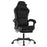 Gaming Chair Height Adjustable Computer Chair with Headrest Lumbar Support Linkage Armrests-Black