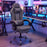 Gaming Chair Height Adjustable Computer Chair with Headrest and Lumbar Support-Gray
