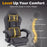 Gaming Chair Height Adjustable Computer Chair with Headrest and Lumbar Support-Gray