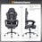 Gaming Chair Height Adjustable Computer Chair with Headrest and Lumbar Support-Gray