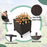 6.6 Feet Garden Arch Trellis with 2 Planter Boxes and Lockable Wheels-Black