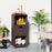Outdoor Storage Cabinet with Drawer and 3 Shelves for Backyard