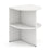Half Round End Table with Open Shelves for Small Space-White