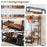 5-in-1 Entryway Hall Tree with Storage Bench with 9 Hooks-Rustic Brown