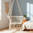 Hammock Chair Macrame Swing Hanging Cotton Rope Chair-Beige