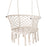 Hammock Chair Macrame Swing Hanging Cotton Rope Chair-Beige
