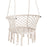 Hammock Chair Macrame Swing Hanging Cotton Rope Chair-Beige