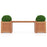 Wood Planter Box with Bench for Garden Yard Balcony