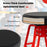 Heavy-Duty Aluminum Garage Bar Chair with 360¬∞ Swiveling Seat-Red