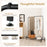 Heavy Duty Clothes Stand Rack with Top Rod and Lower Storage Shelf