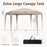 13 x 11.5 FT Hexagonal Pop-Up Height Adjustable Canopy Tent with Dressed Legs-Khaki