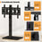 Height Adjustable Floor TV Stand with AV Shelf for 32-70 Inch TVs