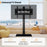 Height Adjustable Floor TV Stand with AV Shelf for 32-70 Inch TVs
