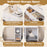 Hidden Cat Washroom Side Cabinet Wooden Pet House with 2 Drawers-White