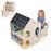 House-shaped Wooden Activity Kids Table Chair Set-Natural