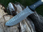 Custom Handmade Forged Damascus Steel Brush-craft blade with C-Fiber Scales TK-012