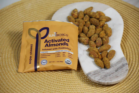 Sunbiotics Activated Almonds - Infused with Probiotic - Super Cheesy 1 oz (28g)